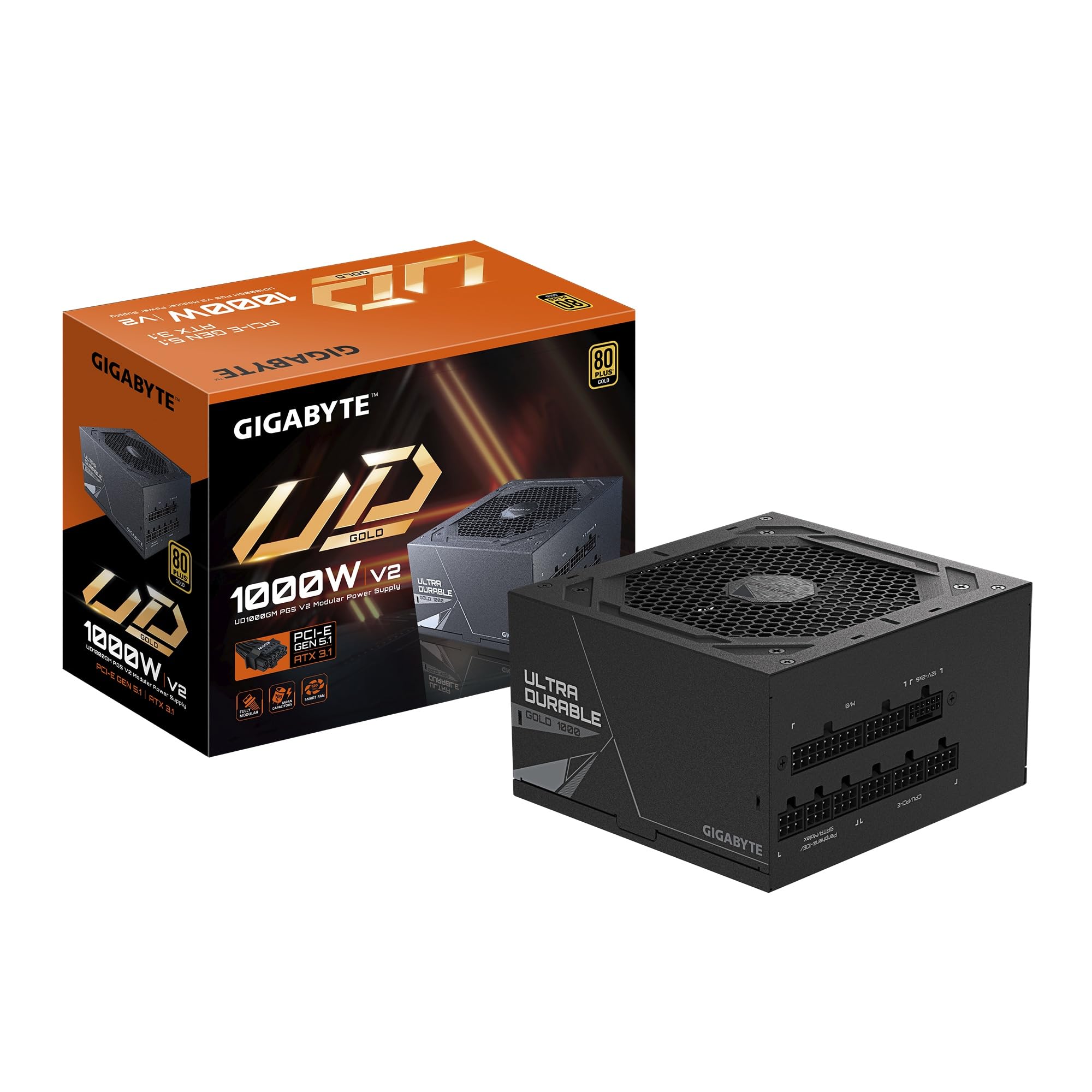 PC 電源ユニット 1000w ゴールド認証 80plus ATX Amazon | GIGABYTE UD1000GM PG5 V2 ATX 3.1/PCIe 5.1対応 1000W